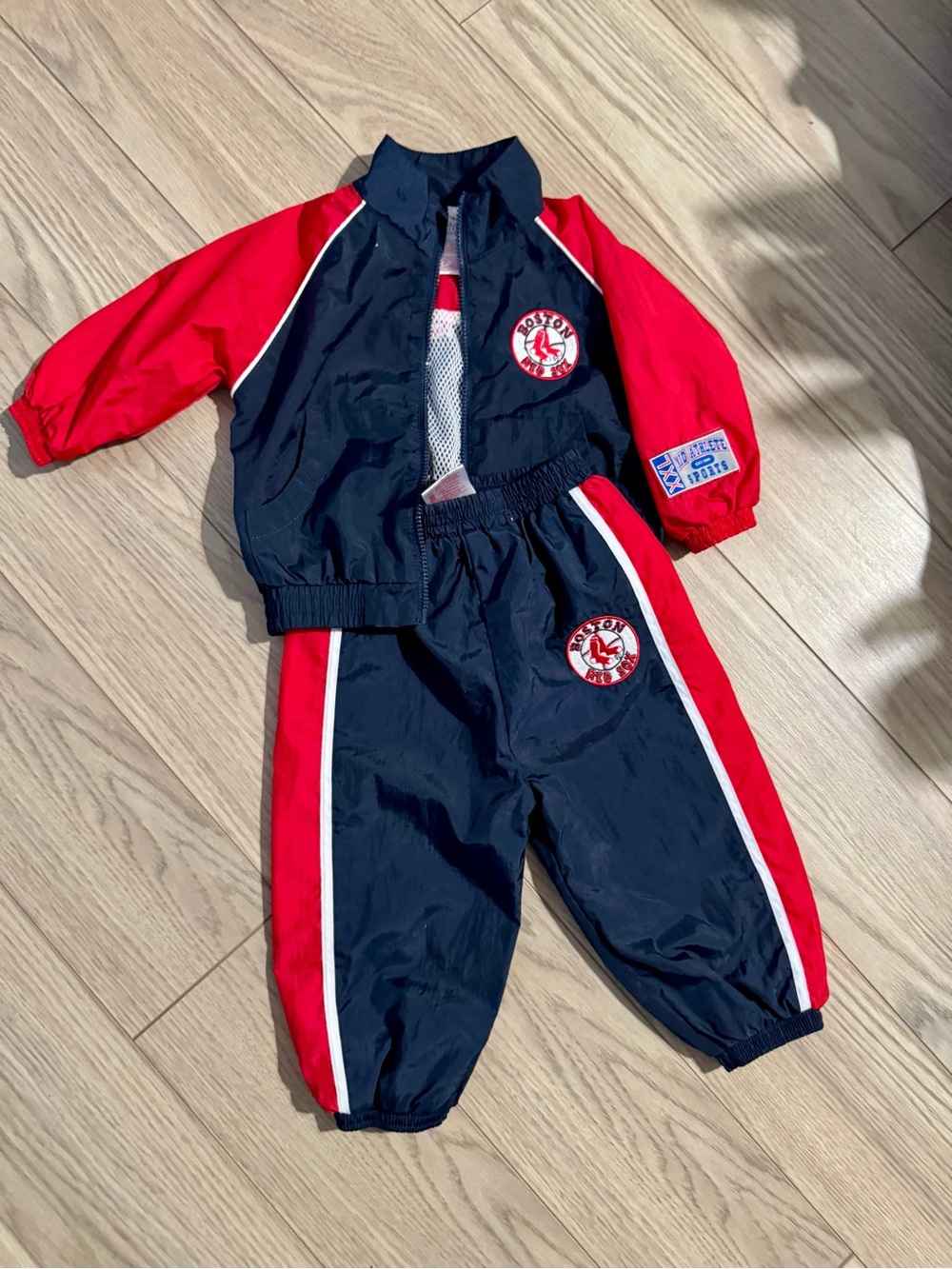 Genuine Merchandise Red Sox Navy and Red Kids Two-Piece Tracksuit